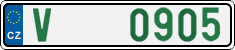 License plate of the Czech Republic, Oldtimers (2001)