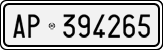 License plate of Italy, Cars (1927 year series)