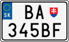 License plate of Slovakia, Motorcycles