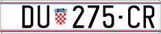 License plate of Croatia, Regular plates