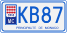 License plate of Monaco, Motorcycles