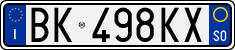 License plate of Italy, Cars (1994 year series)
