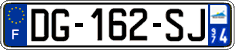 French license plate, SIV (ordinary)