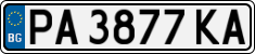 License plate of Bulgaria, Cars