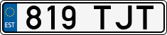 License plate of Estonia, Regular car plates