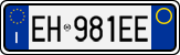 License plate of Italy, Cars (1994 year series)