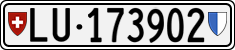 License plate of Switzerland, Cars