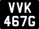License plate of the United Kingdom, 1963 year system