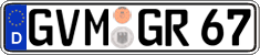German license plate, Regular plates