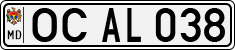 License plate of Moldova, Cars (1992)