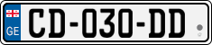 License plate of Georgia, Cars (2014)