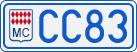 License plate of Monaco, Cars