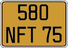French license plate, FNI