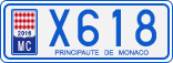 License plate of Monaco, Cars