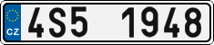 License plate of the Czech Republic, Cars (2001)