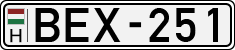 license plates of Hungary, Cars (1990)