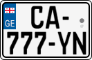 License plate of Georgia, Cars (2014)