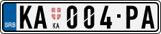 License plate of Serbia, Cars