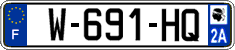 French license plate, SIV (garage)