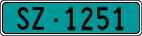 License plate of Switzerland, Agricultural vehicles (green)