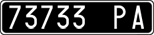 License plate of Italy, Cars (1927 year series)