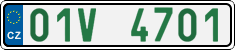 License plate of the Czech Republic, Oldtimers (2001)