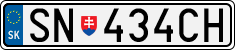 License plate of Slovakia, Cars