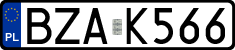 License plates of Poland, Regular car plates
