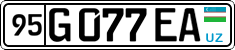 License plate of Uzbekistan, Private owners