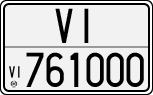 License plate of Italy, Cars (1927 year series)