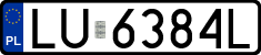 License plates of Poland, Regular car plates