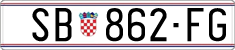 License plate of Croatia, Regular plates
