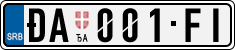 License plate of Serbia, Cars