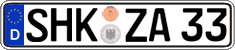 German license plate, Regular plates