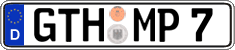 German license plate, Regular plates