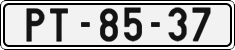License plate of the Czech Republic, Cars (1960)