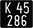 License plate of Austria, 1947 year system