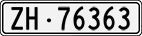 License plate of Switzerland, Cars