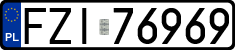 License plates of Poland, Regular car plates