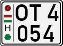 license plates of Hungary, Oldtimers (1990)