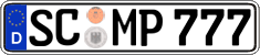 German license plate, Regular plates