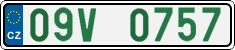 License plate of the Czech Republic, Oldtimers (2001)