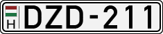 license plates of Hungary, Cars (1990)