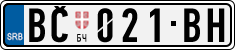 License plate of Serbia, Cars