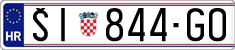 License plate of Croatia, Regular plates