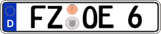 German license plate, Regular plates