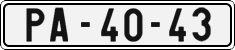 License plate of the Czech Republic, Cars (1960)