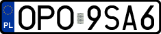 License plates of Poland, Regular car plates