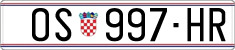 License plate of Croatia, Regular plates