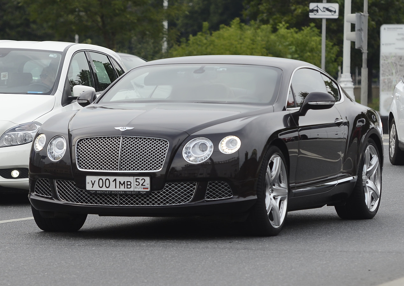 у 001 мв 52, Bentley Continental 5th gen GT, 2011–2018